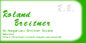 roland breitner business card